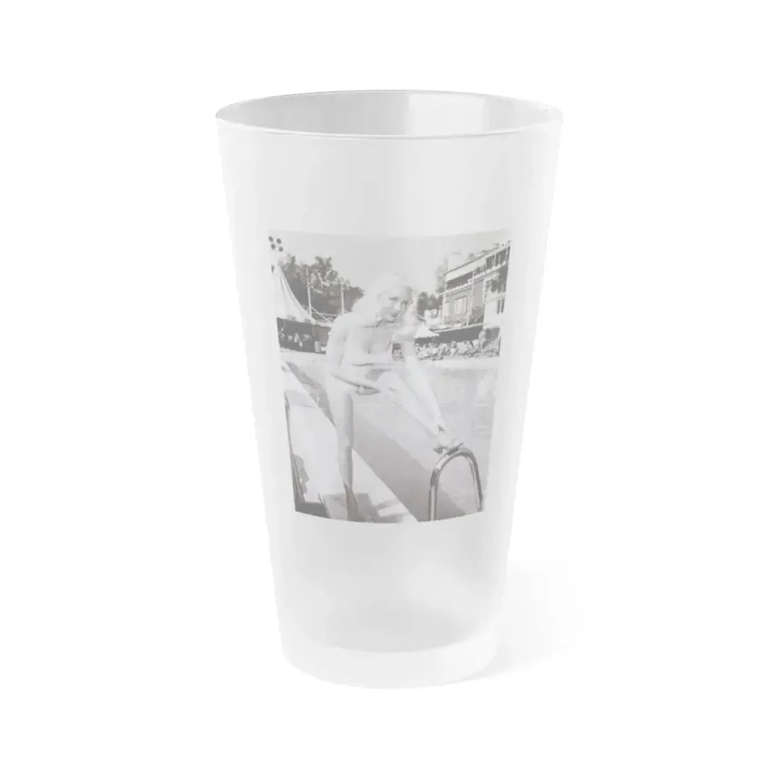 Joi Lansing #192 (Vintage Female Icon) Frosted Pint Glass 16oz 16oz Frosted - Go Mug Yourself