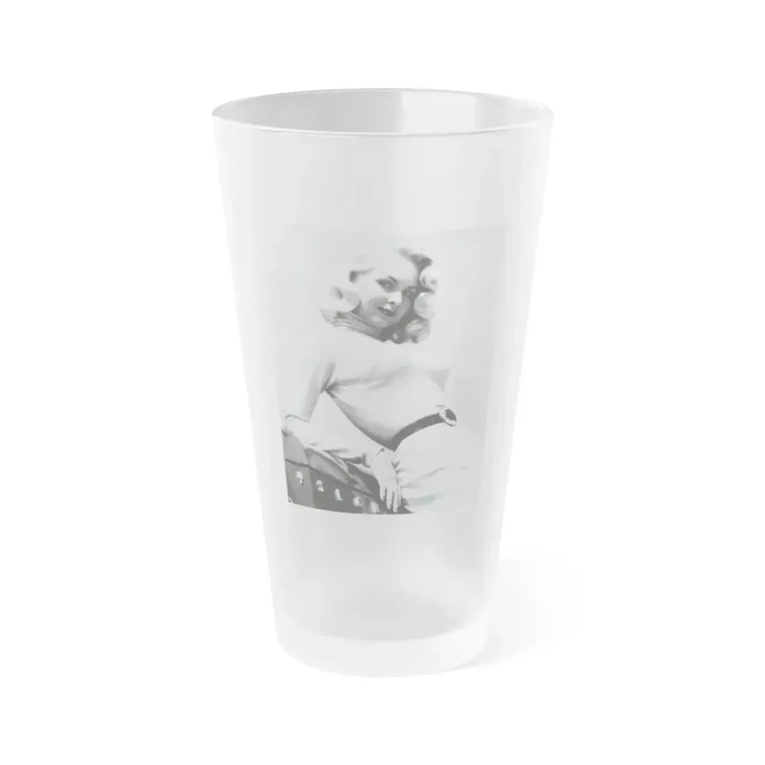 Joi Lansing #196 (Vintage Female Icon) Frosted Pint Glass 16oz 16oz Frosted - Go Mug Yourself