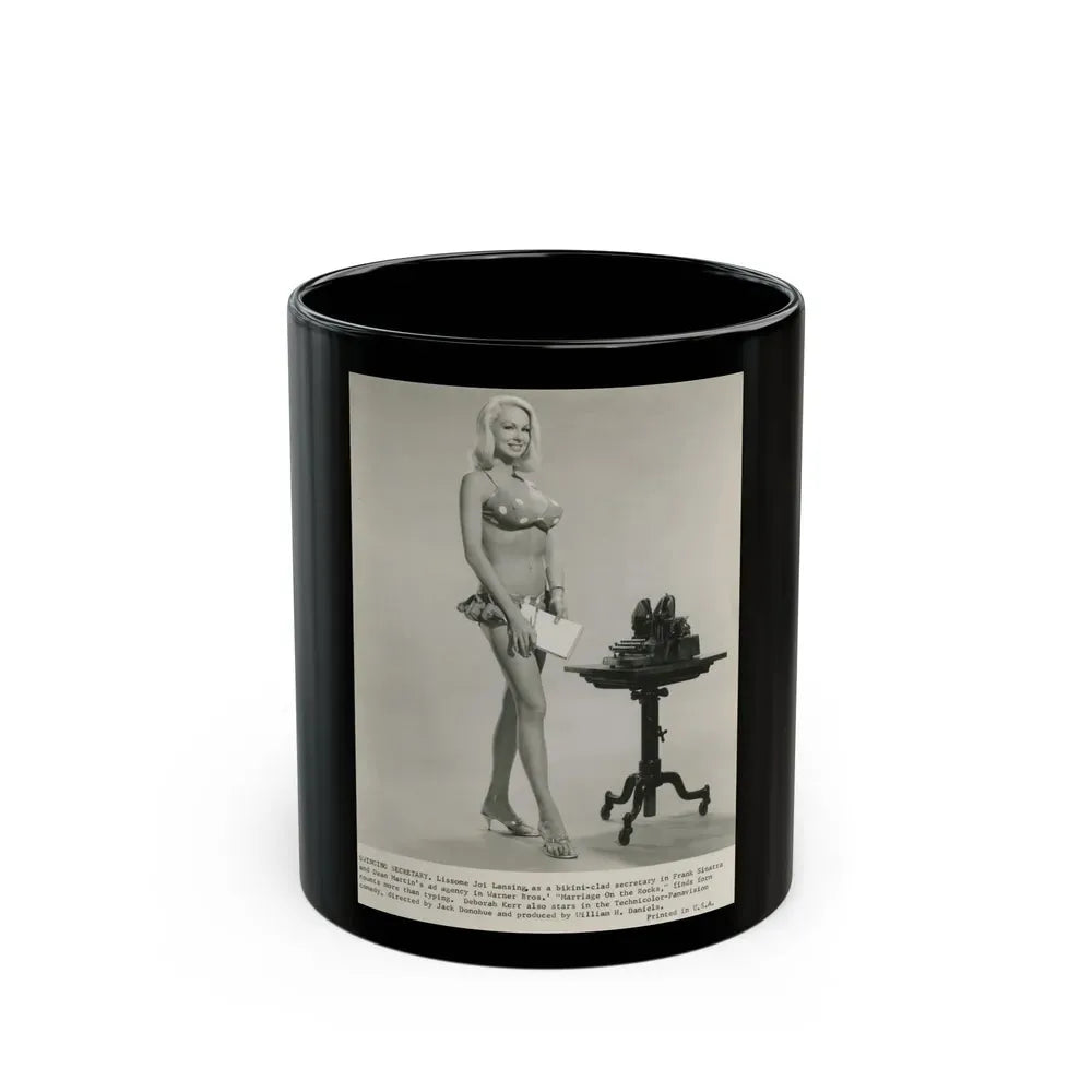 Joi Lansing #212 (Vintage Female Icon) Black Coffee Mug 11oz - Go Mug Yourself