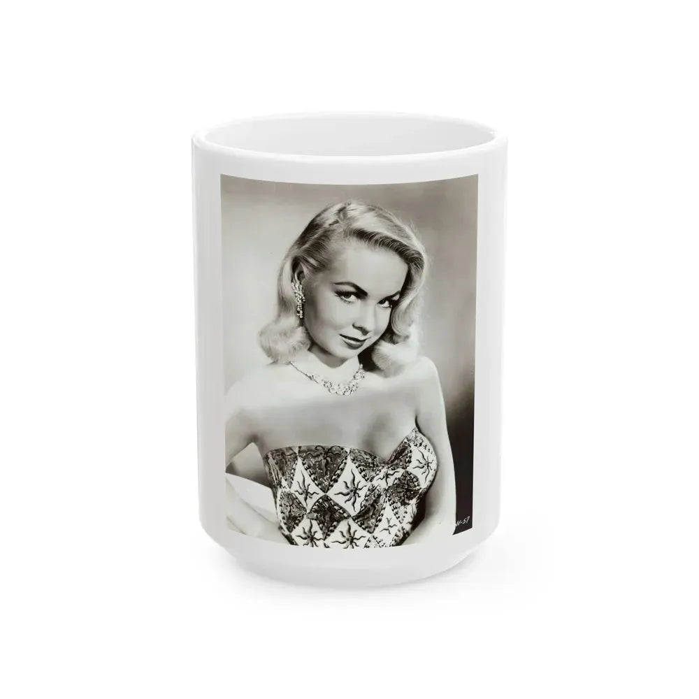 Joi Lansing #92 (Vintage Female Icon) White Coffee Mug 15oz - Go Mug Yourself
