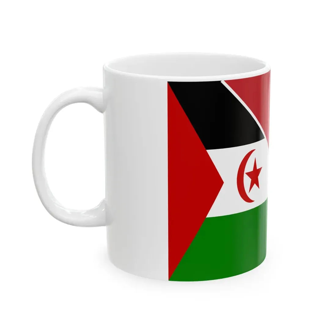 Joined flags for Western Sahara (Morocco) White Coffee Mug - Go Mug Yourself