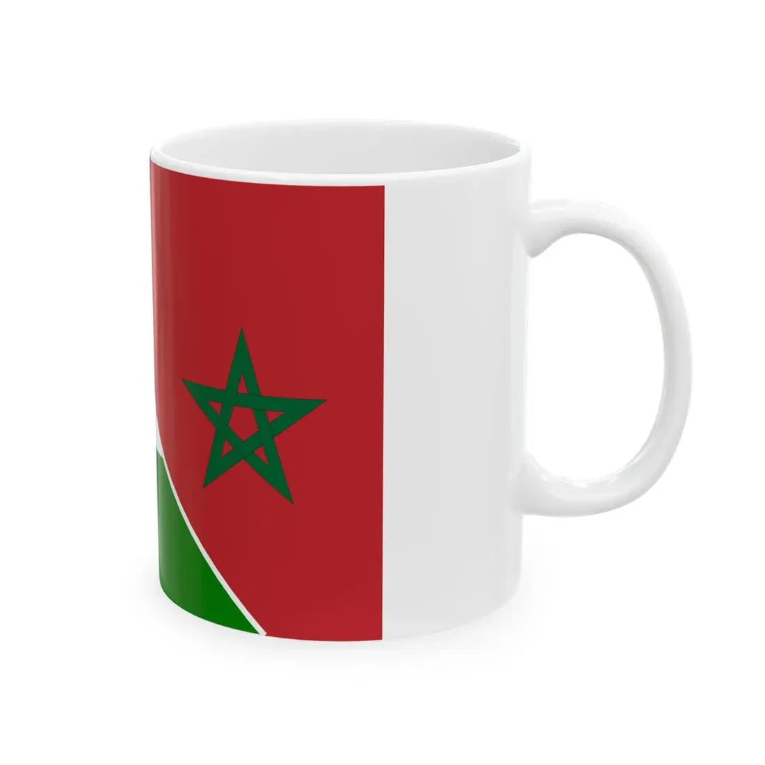 Joined flags for Western Sahara (Morocco) White Coffee Mug - Go Mug Yourself