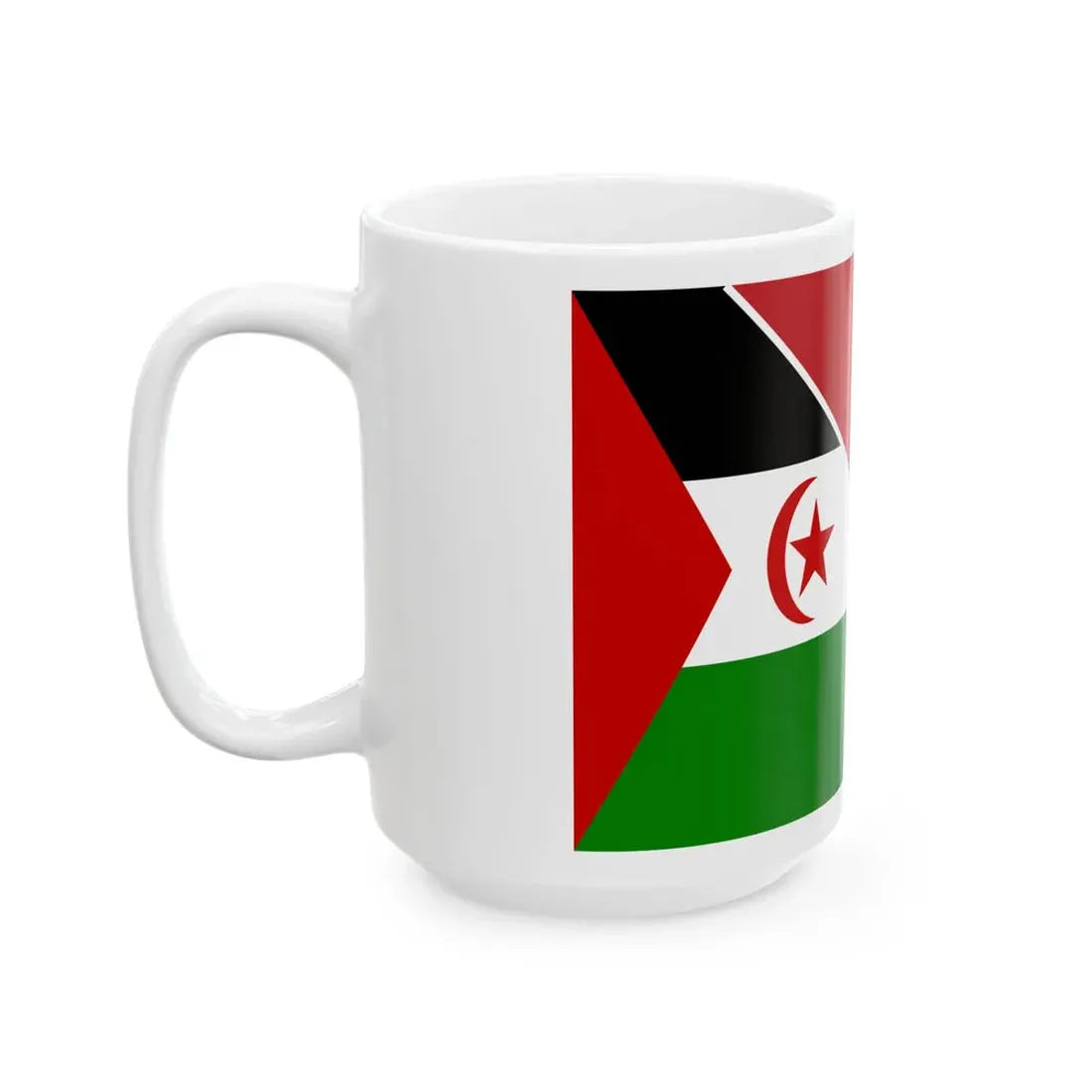 Joined flags for Western Sahara (Morocco) White Coffee Mug - Go Mug Yourself