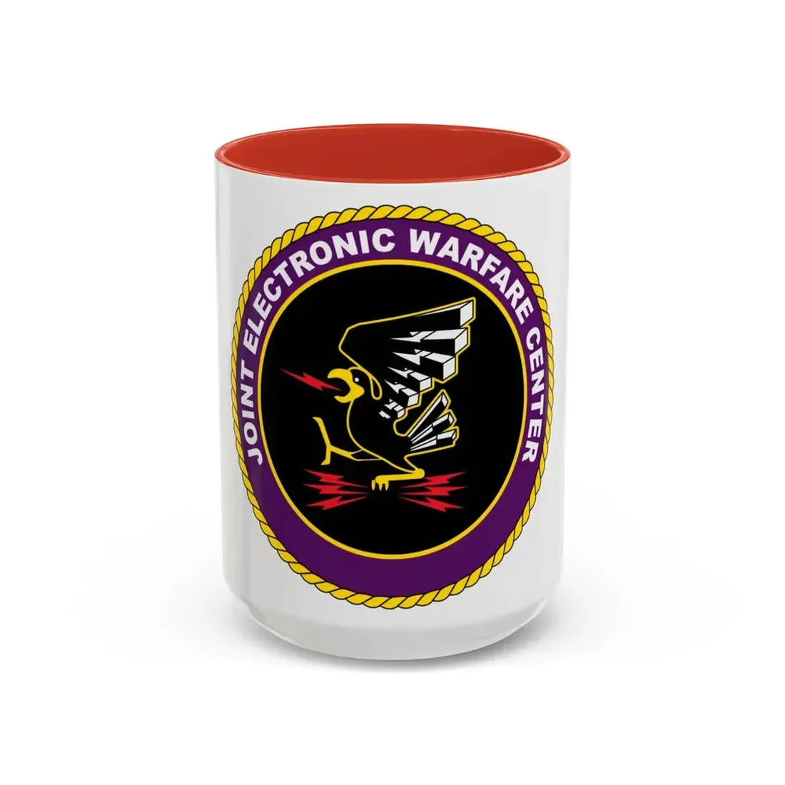 Joint Electronic Warfare Center JEWC (U.S. Air Force) Accent Coffee Mug 15oz Red - Go Mug Yourself