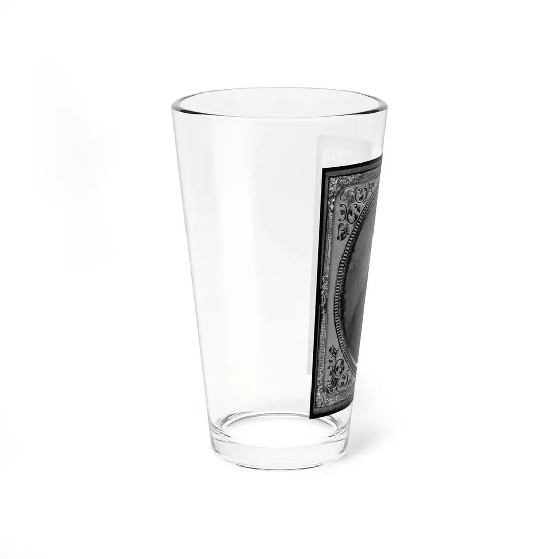 Jonas Nathan Shuler, Private, 10th Ill. Cav., U.S.A., Half-Length Portrait, Seated, Facing Front (U.S. Civil War) Pint Glass 16oz - Go Mug Yourself