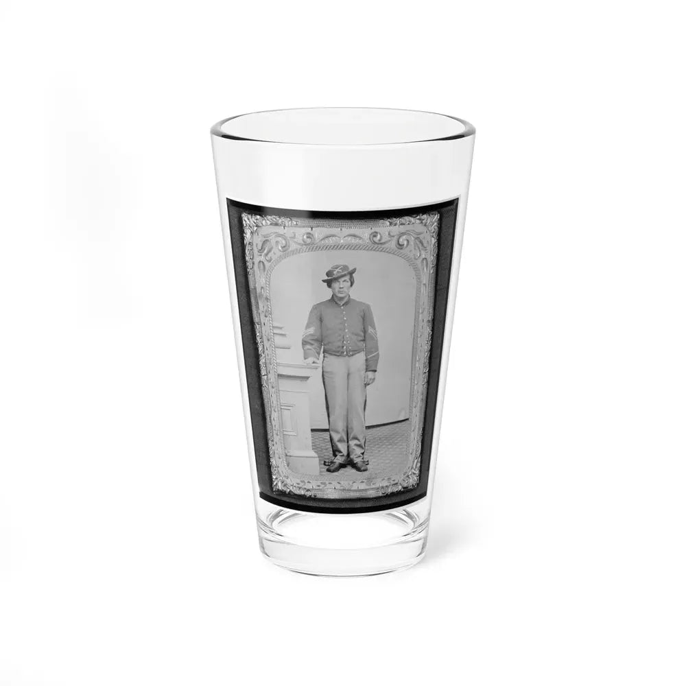 Josua P. Graffam, Sgt., 1st D.C. & 1st Maine Cavalry, Co. B., U.S.A., Full-Length Portrait, Facing Front (U.S. Civil War) Pint Glass 16oz 16oz - Go Mug Yourself
