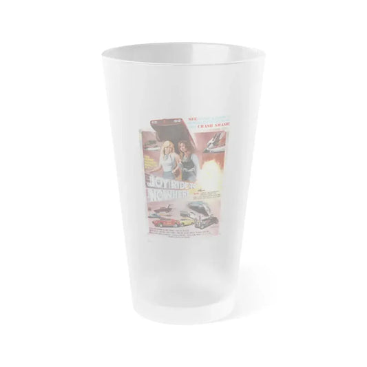 JOYRIDE TO NOWHERE 1977 Movie Poster - Frosted Pint Glass 16oz 16oz Frosted - Go Mug Yourself