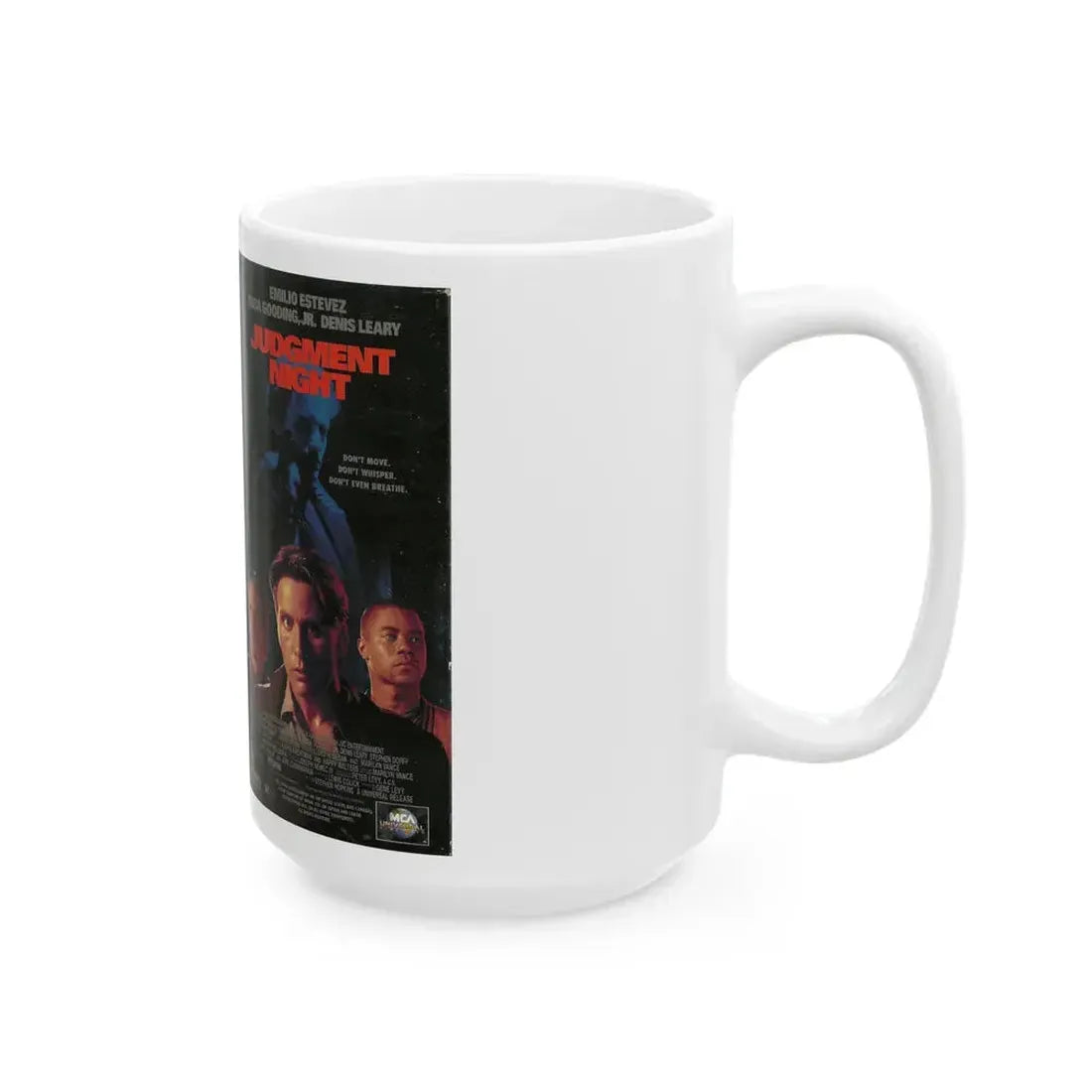JUDGMENT NIGHT (VHS COVER) - White Coffee Mug - Go Mug Yourself