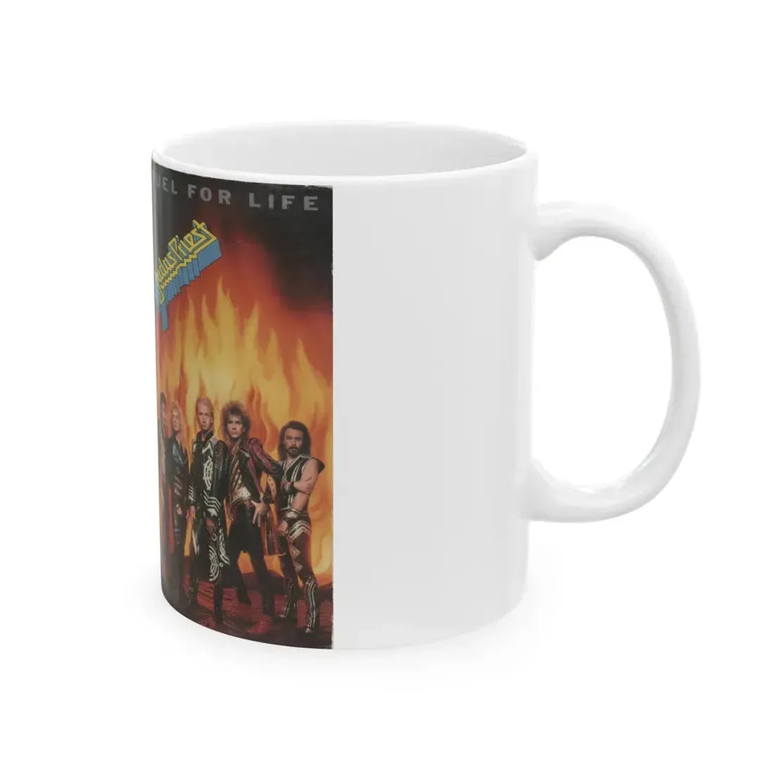 JUDUS PRIEST FUEL FOR LIFE (VHS COVER) - White Coffee Mug - Go Mug Yourself