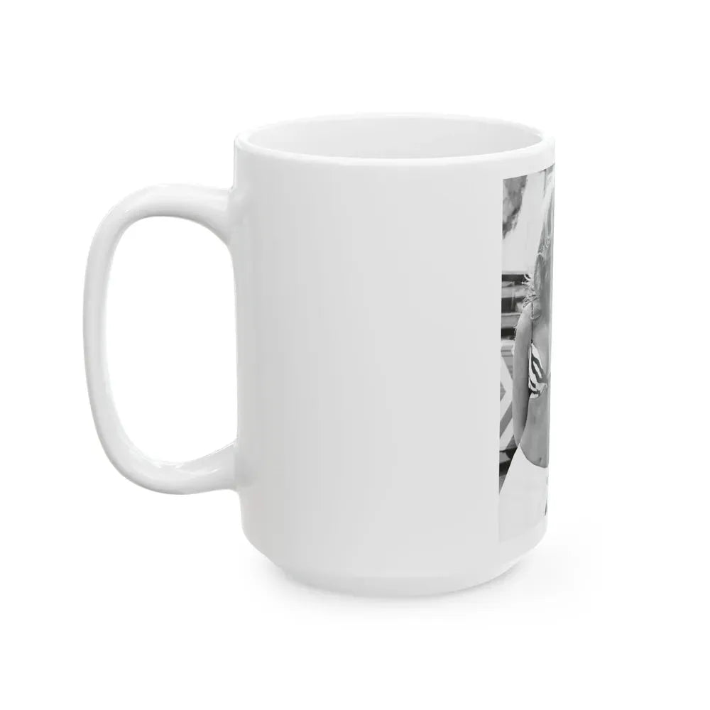Julie Ege #08 (Vintage Female Icon) White Coffee Mug - Go Mug Yourself
