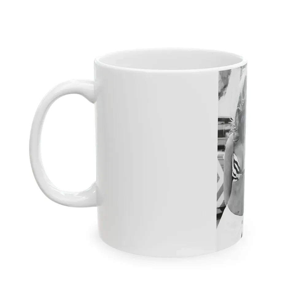Julie Ege #08 (Vintage Female Icon) White Coffee Mug - Go Mug Yourself
