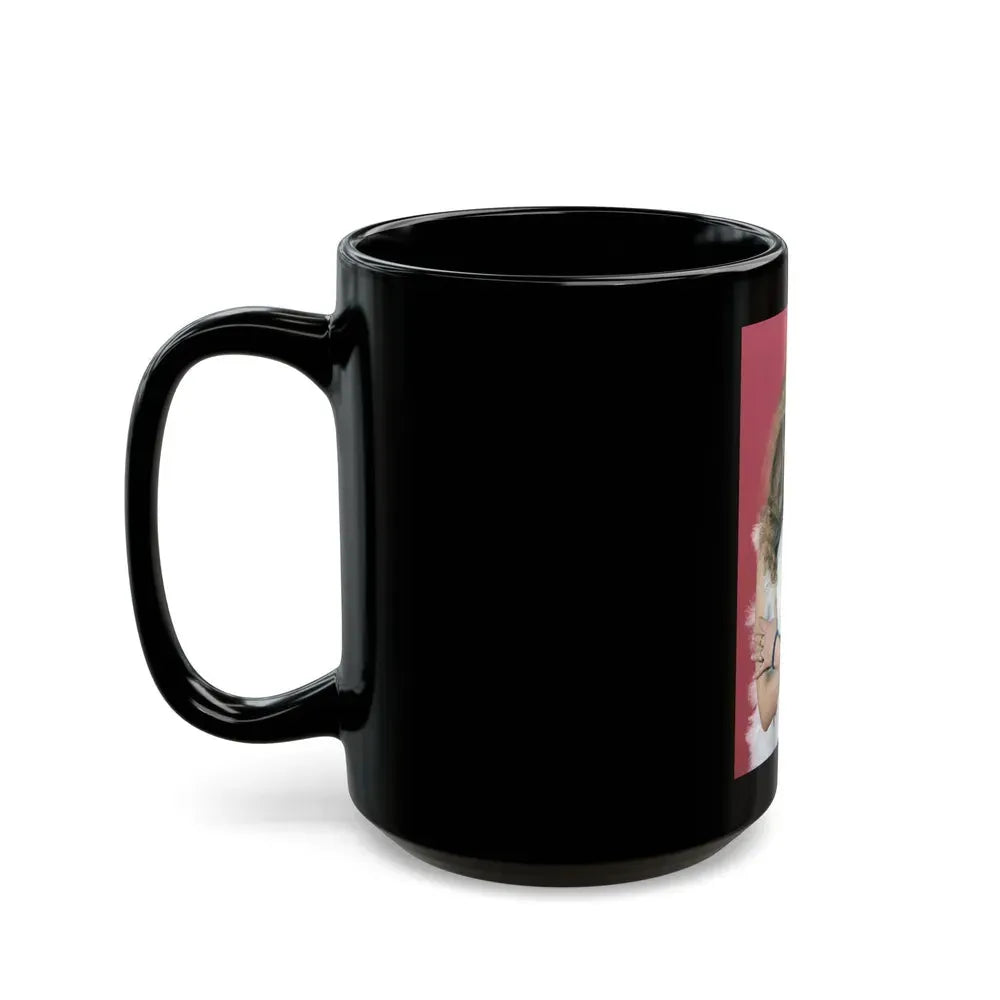 Julie Ege #129 (Vintage Female Icon) Black Coffee Mug - Go Mug Yourself