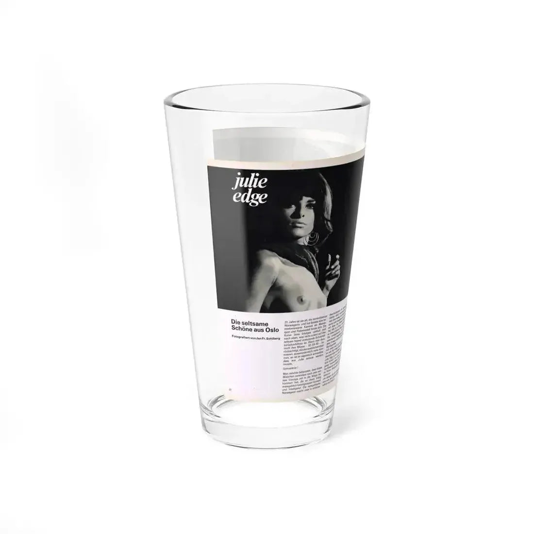 Julie Ege #178 (Vintage Female Icon) Pint Glass 16oz - Go Mug Yourself