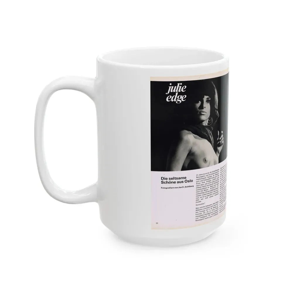 Julie Ege #178 (Vintage Female Icon) White Coffee Mug - Go Mug Yourself