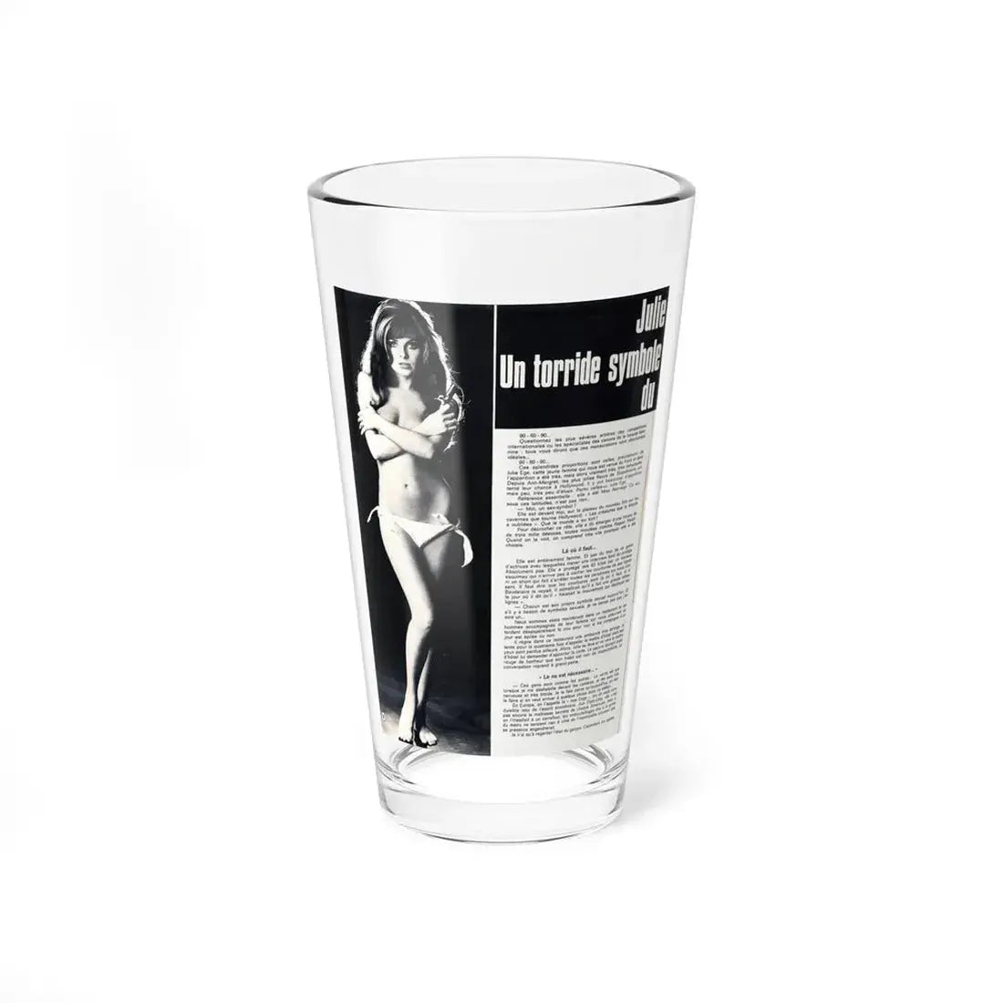 Julie Ege #186 (Vintage Female Icon) Pint Glass 16oz 16oz - Go Mug Yourself