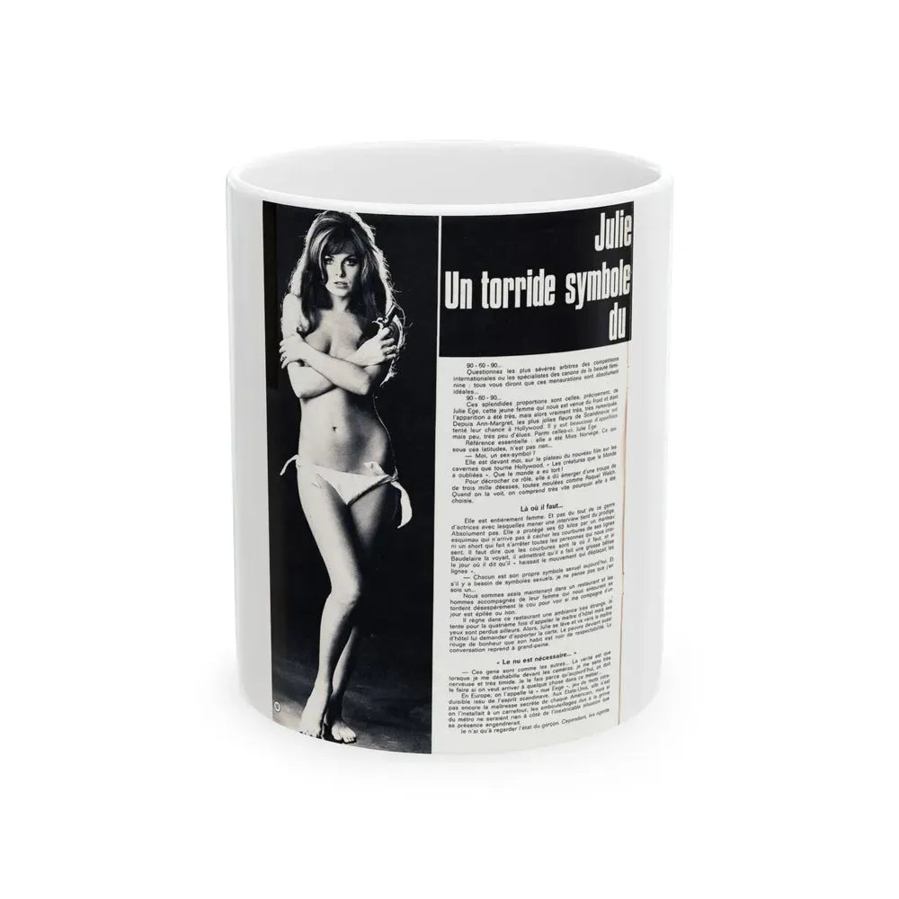 Julie Ege #186 (Vintage Female Icon) White Coffee Mug 11oz - Go Mug Yourself