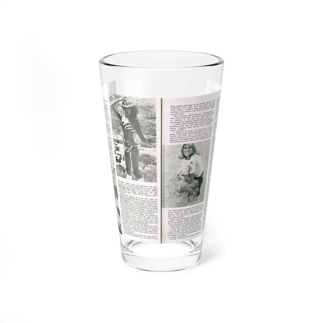 Julie Ege #188 (Vintage Female Icon) Pint Glass 16oz 16oz - Go Mug Yourself