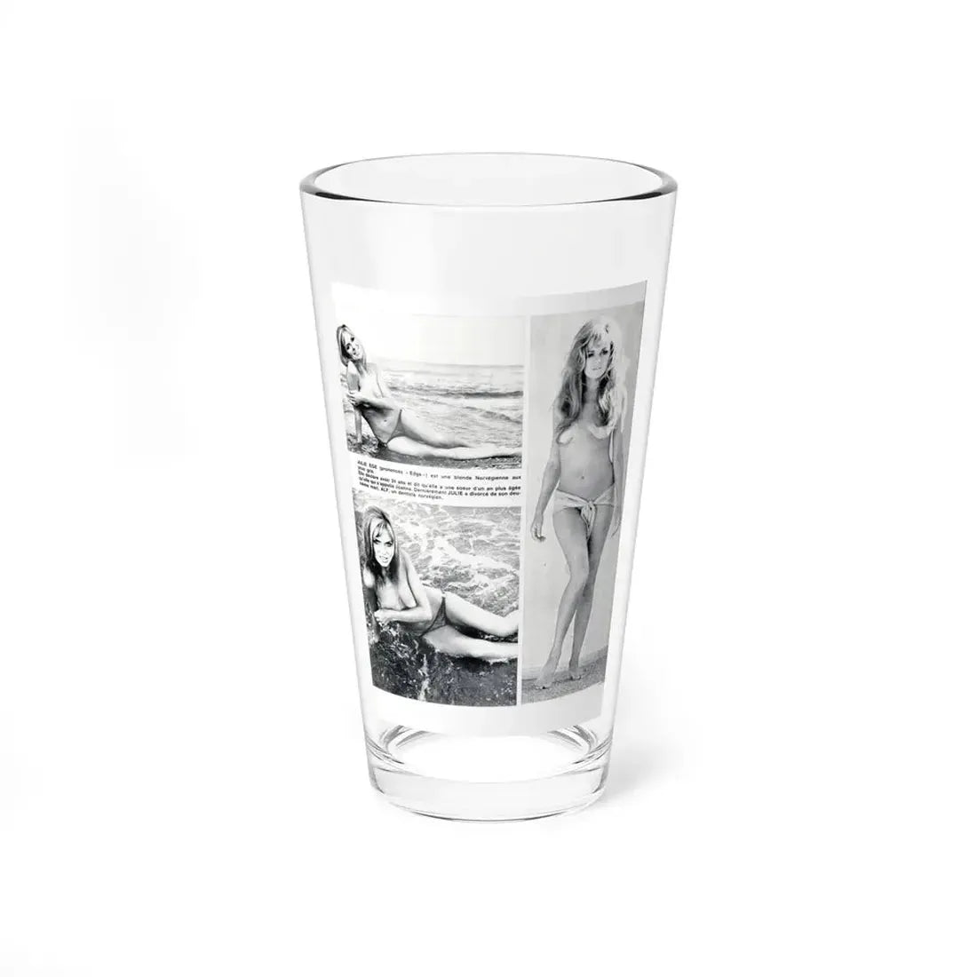 Julie Ege #199 (Vintage Female Icon) Pint Glass 16oz 16oz - Go Mug Yourself