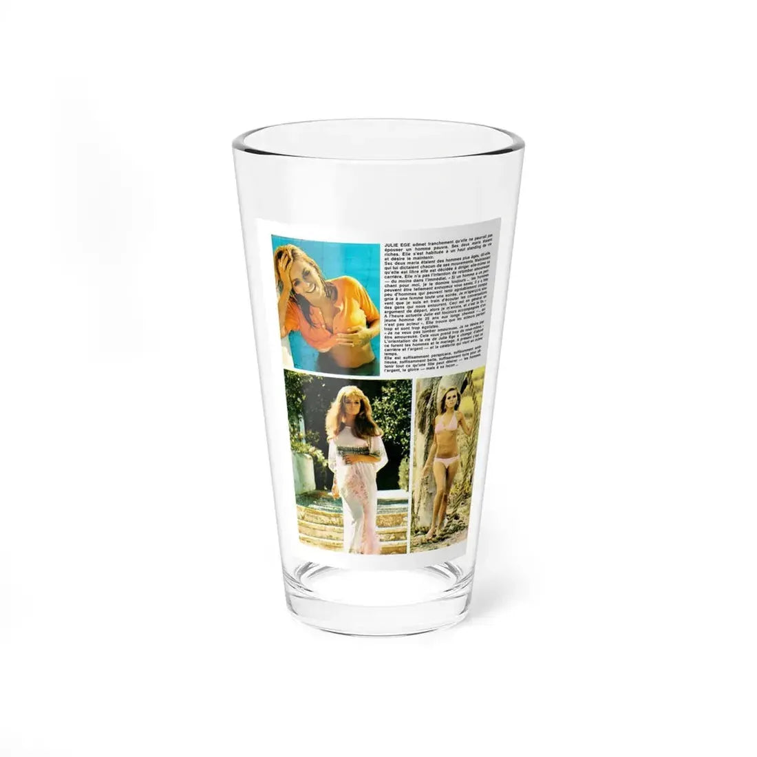 Julie Ege #202 (Vintage Female Icon) Pint Glass 16oz 16oz - Go Mug Yourself