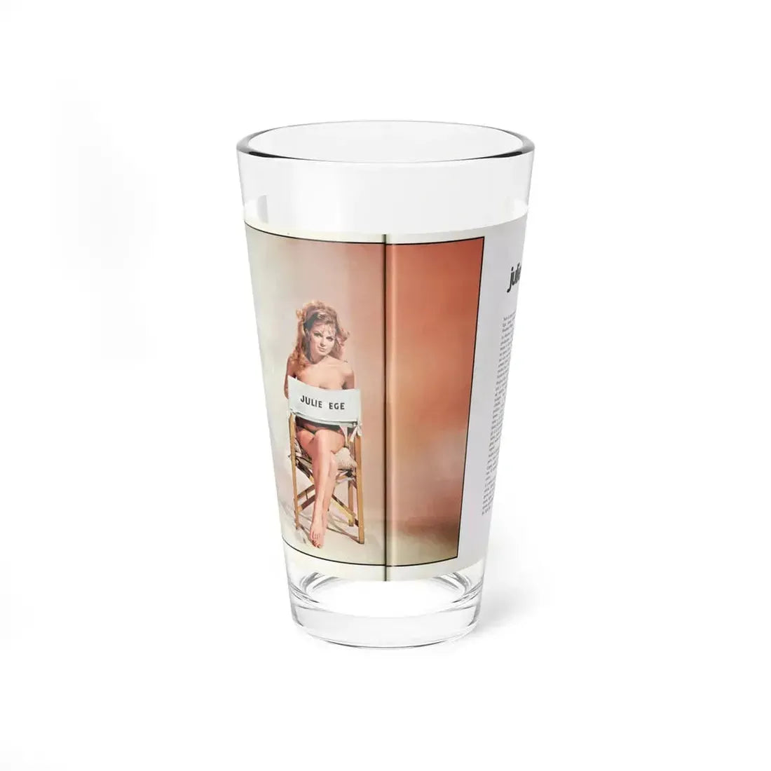 Julie Ege #210 (Vintage Female Icon) Pint Glass 16oz 16oz - Go Mug Yourself
