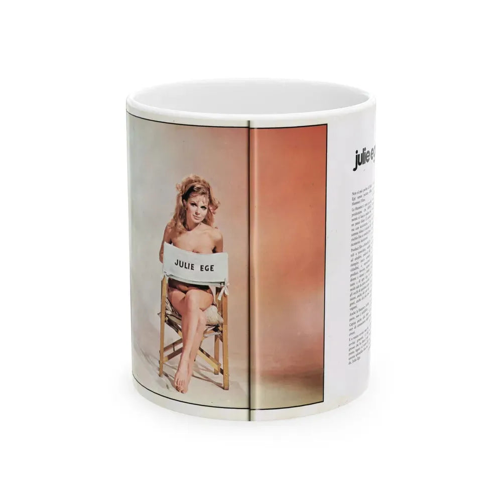 Julie Ege #210 (Vintage Female Icon) White Coffee Mug 11oz - Go Mug Yourself