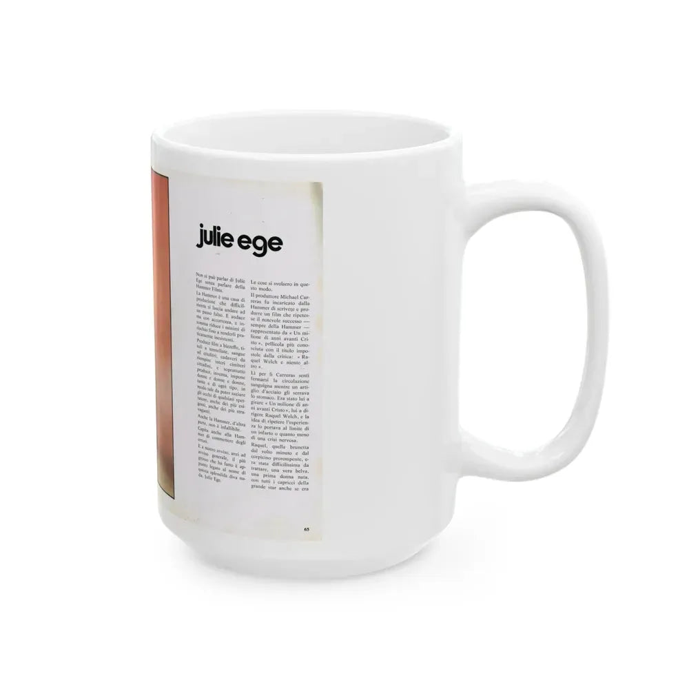 Julie Ege #210 (Vintage Female Icon) White Coffee Mug - Go Mug Yourself