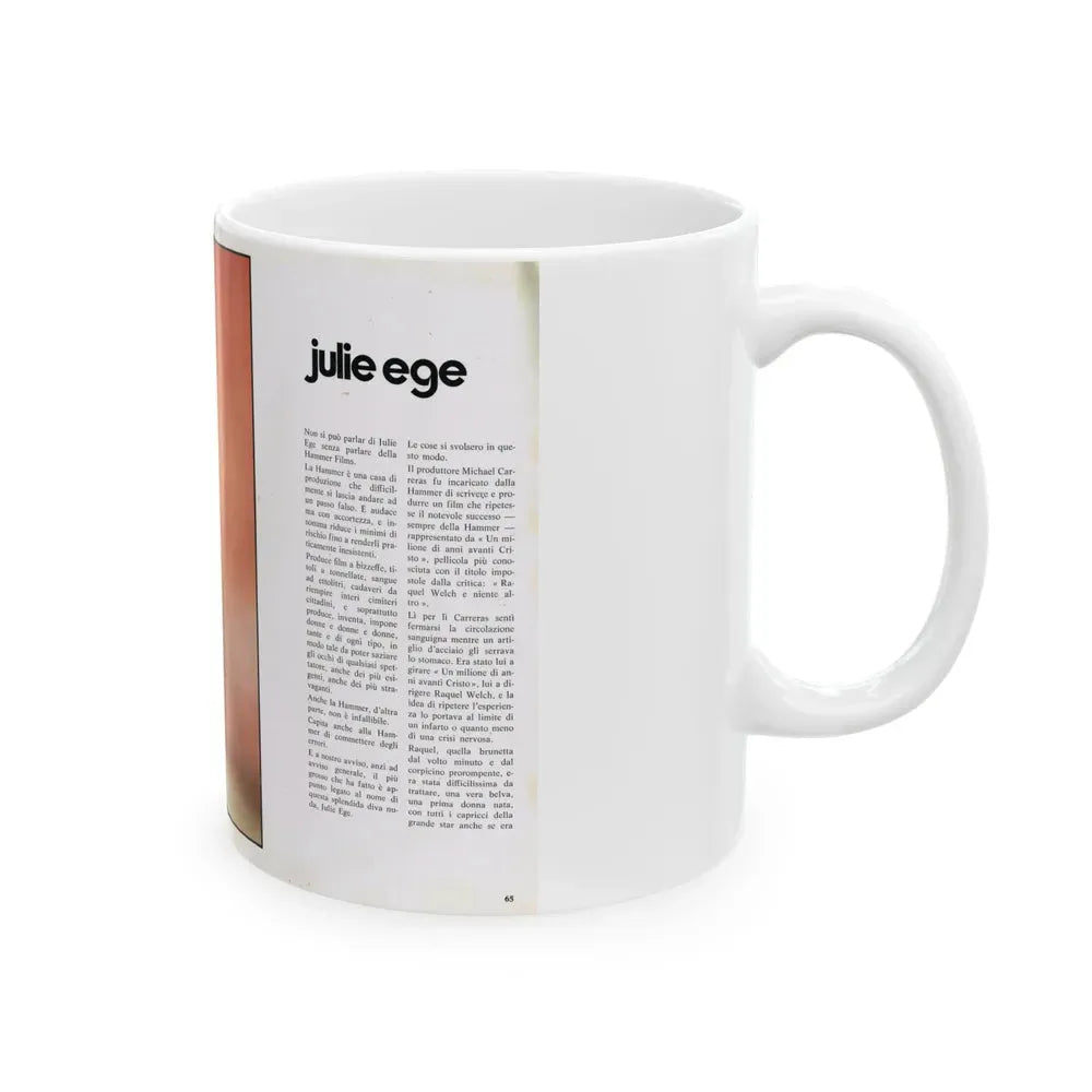 Julie Ege #210 (Vintage Female Icon) White Coffee Mug - Go Mug Yourself