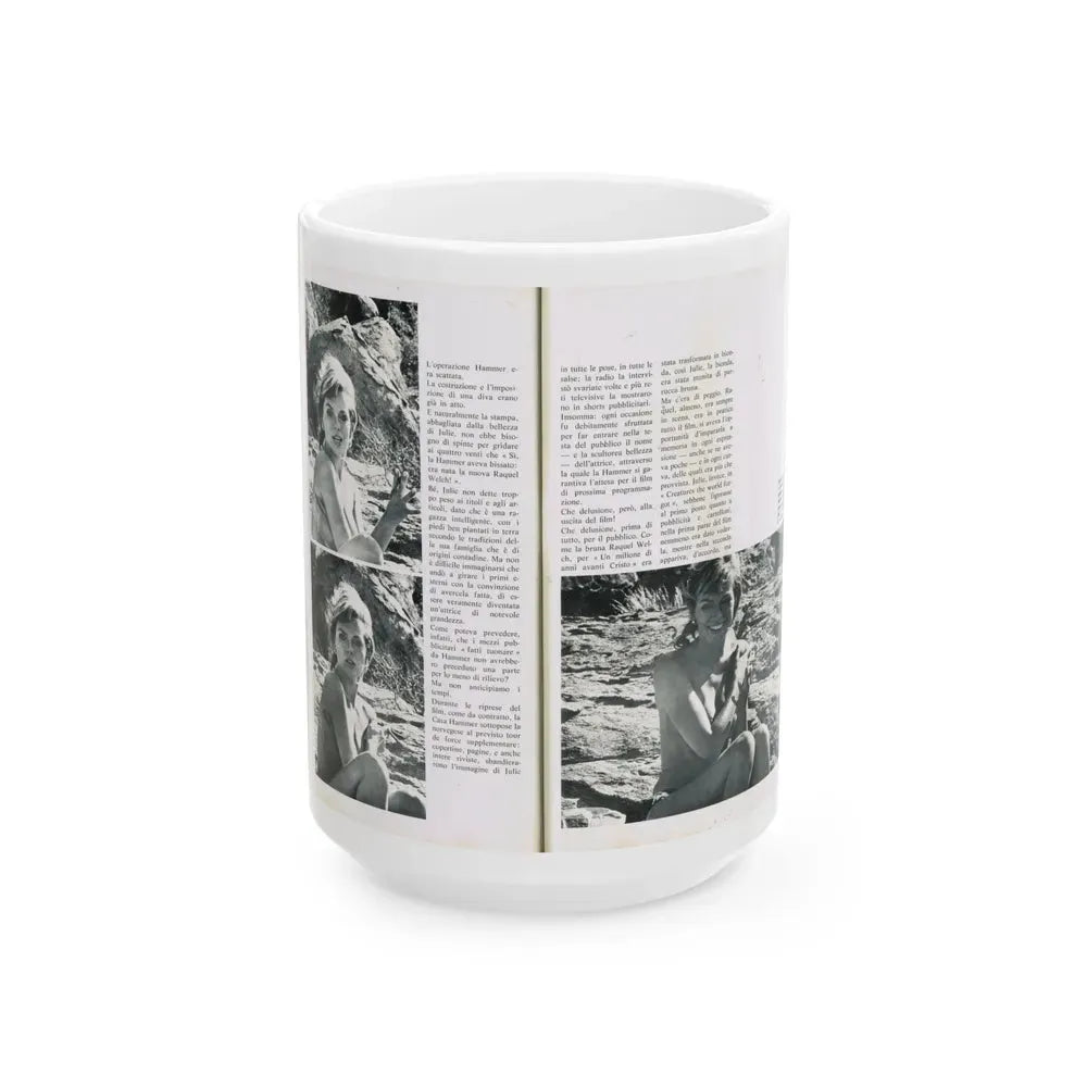 Julie Ege #214 (Vintage Female Icon) White Coffee Mug 15oz - Go Mug Yourself