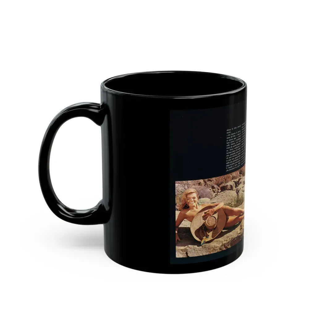 Julie Ege #217 (Vintage Female Icon) Black Coffee Mug - Go Mug Yourself