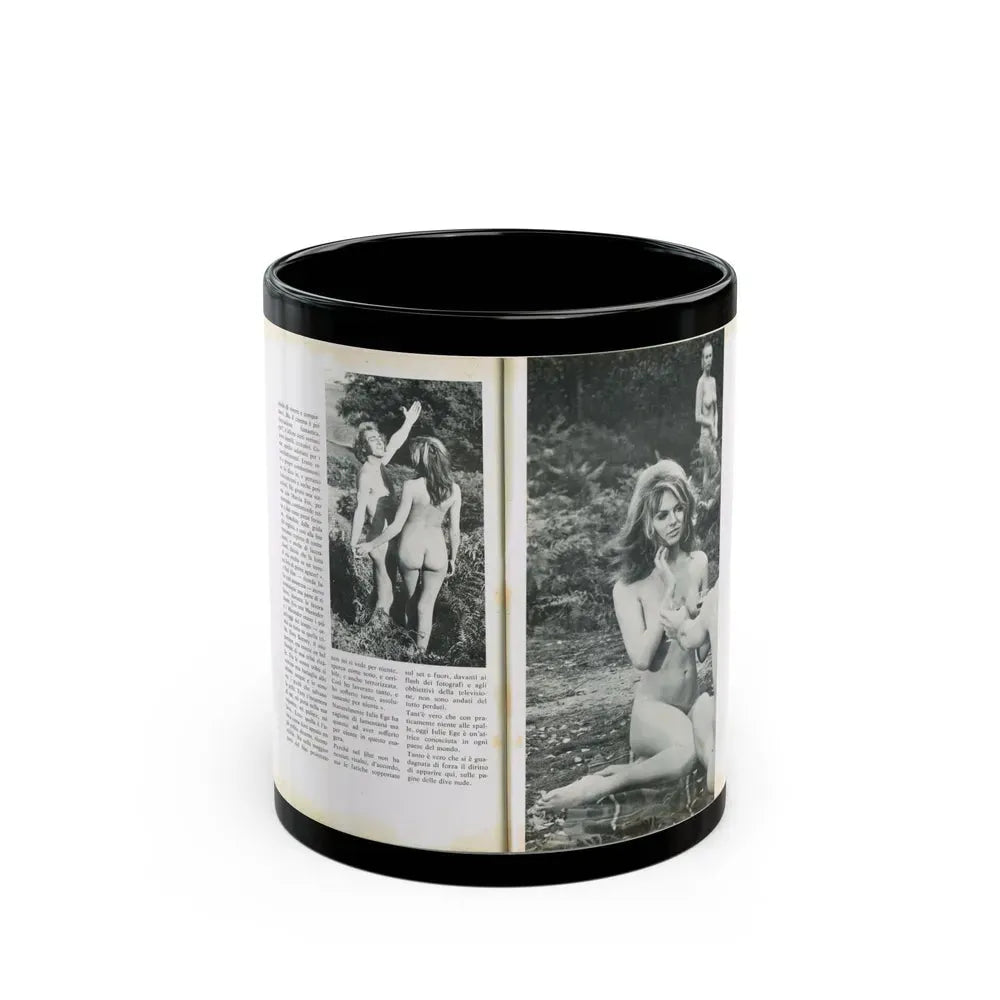 Julie Ege #218 (Vintage Female Icon) Black Coffee Mug 11oz - Go Mug Yourself