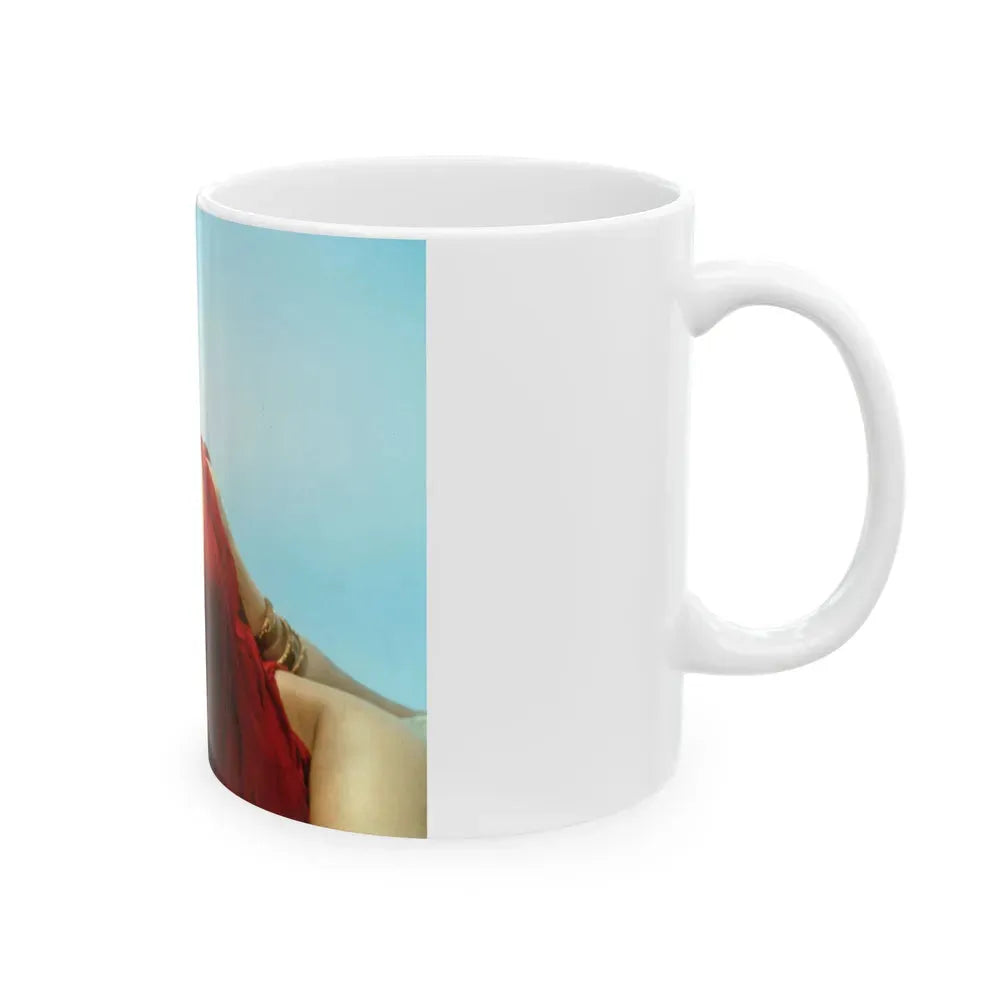 Julie Ege #22 (Vintage Female Icon) White Coffee Mug - Go Mug Yourself