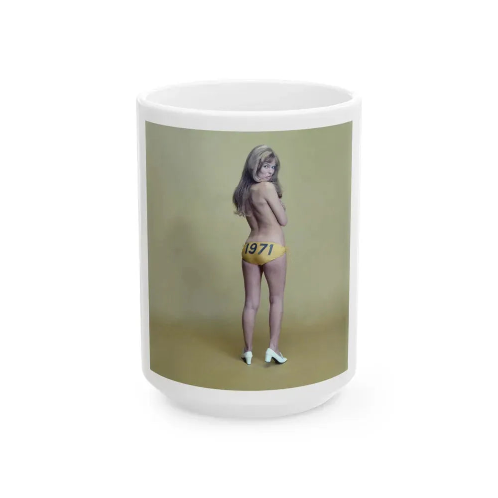 Julie Ege #231 (Vintage Female Icon) White Coffee Mug 15oz - Go Mug Yourself