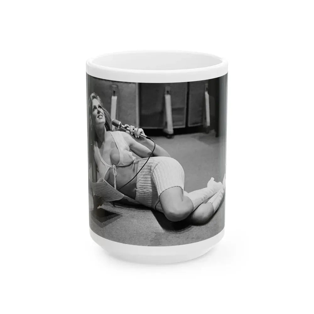 Julie Ege #235 (Vintage Female Icon) White Coffee Mug 15oz - Go Mug Yourself