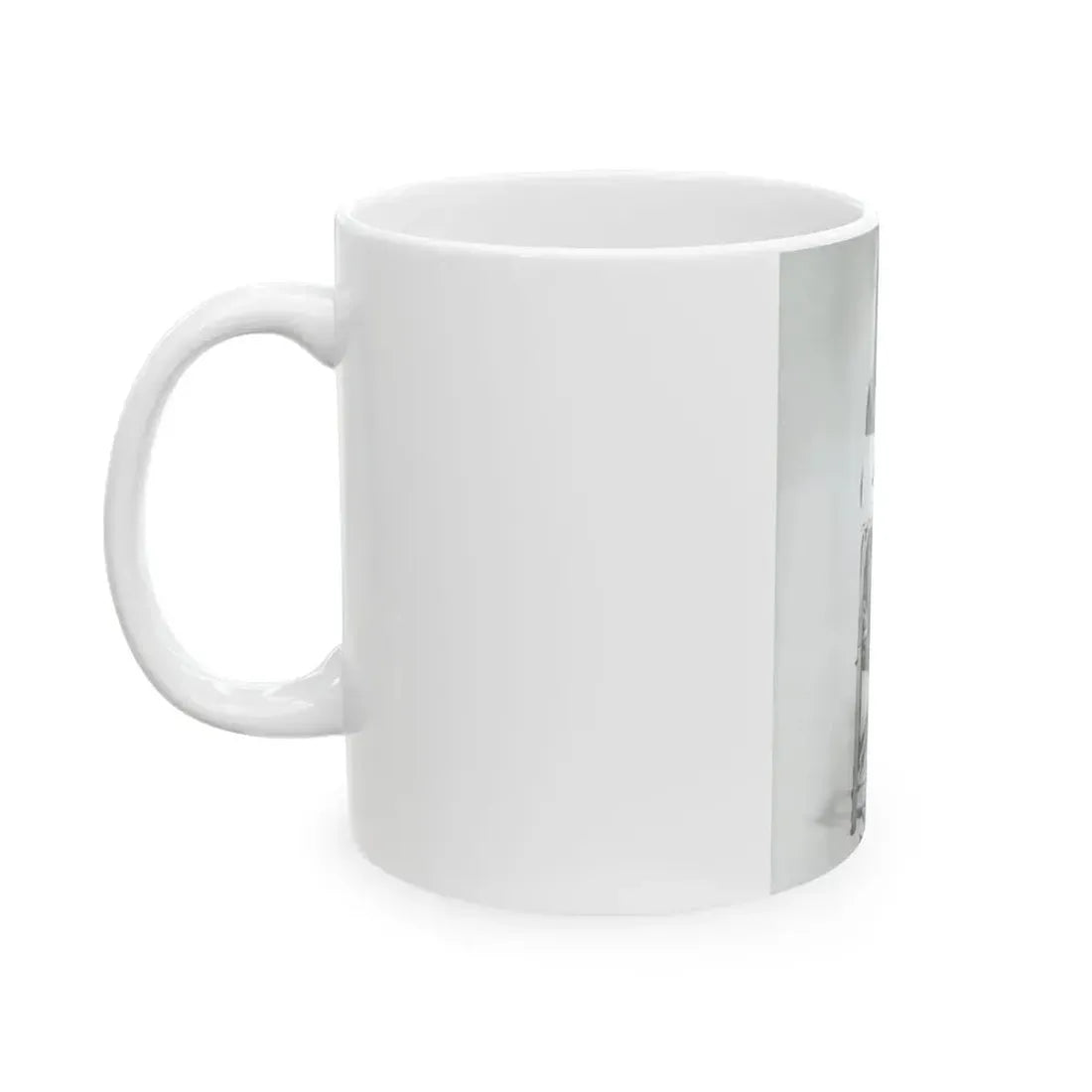Julie Ege #269 - 8x10 B&W Full Body Semi Nude from 70's via a HQ (Vintage Female Icon) White Coffee Mug - Go Mug Yourself