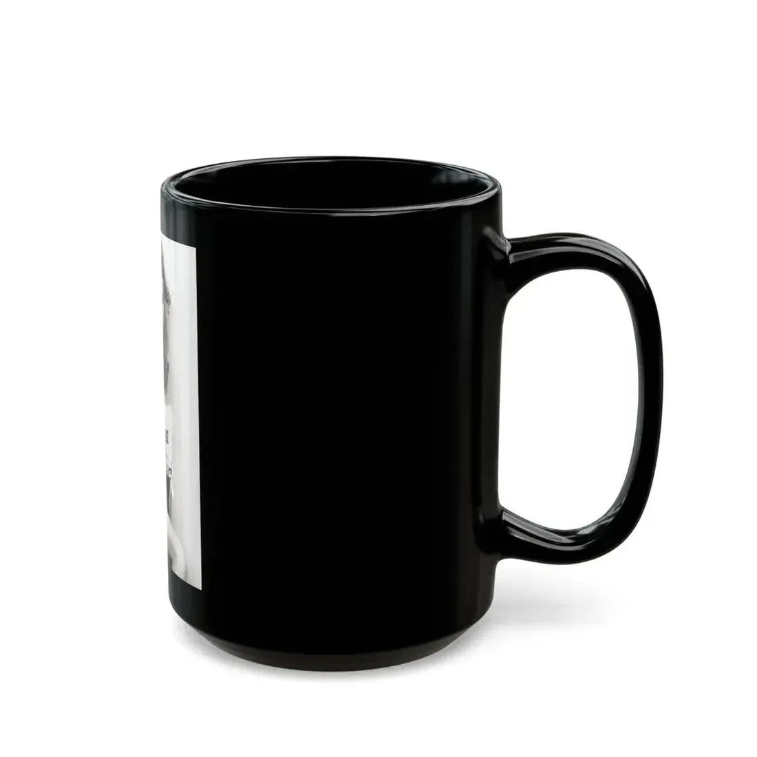 Julie Ege #272 - 7.5x12 B&W Full Body Semi Nude from 70's via a Good Quality Re-Strike (Vintage Female Icon) Black Coffee Mug - Go Mug Yourself