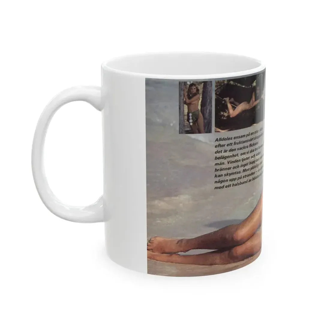 Julie Ege #94 - See through wet top 1 (Vintage Female Icon) White Coffee Mug - Go Mug Yourself