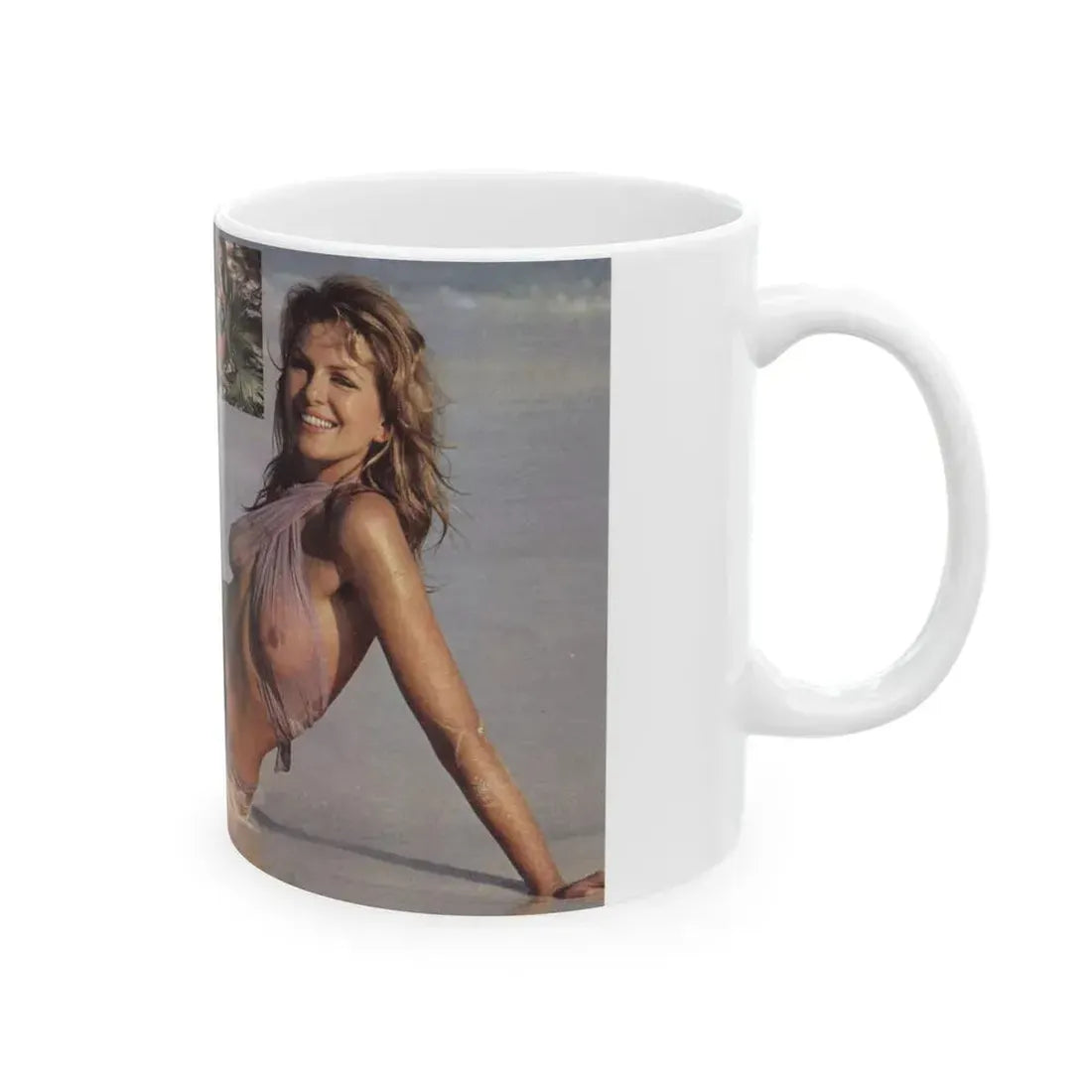 Julie Ege #94 - See through wet top 1 (Vintage Female Icon) White Coffee Mug - Go Mug Yourself