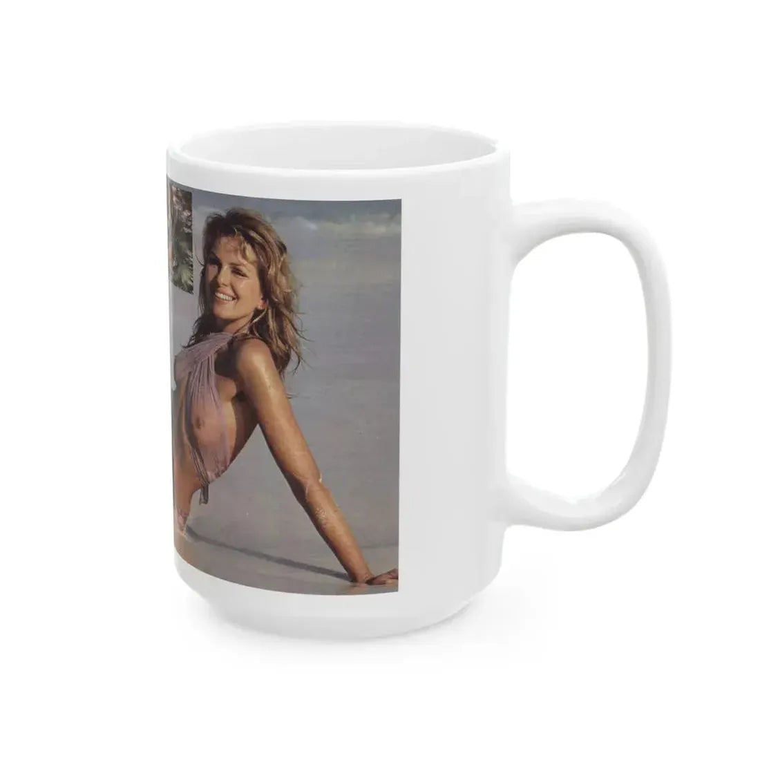 Julie Ege #94 - See through wet top 1 (Vintage Female Icon) White Coffee Mug - Go Mug Yourself