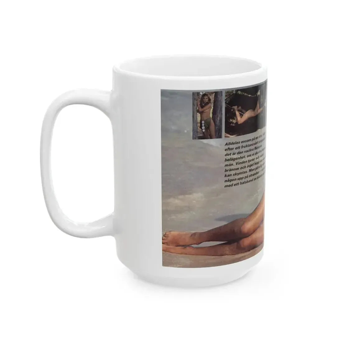 Julie Ege #94 - See through wet top 1 (Vintage Female Icon) White Coffee Mug - Go Mug Yourself