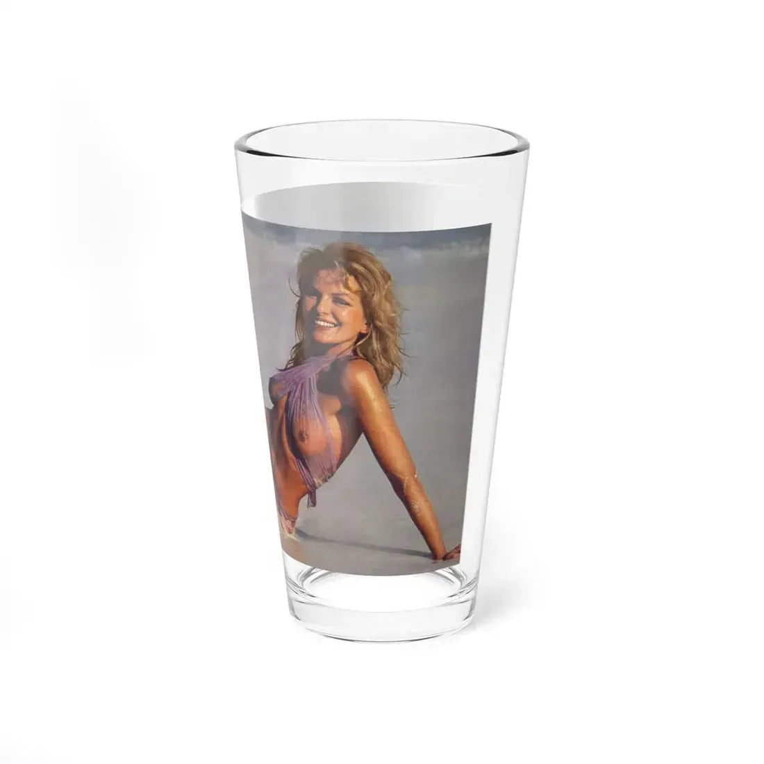 Julie Ege #94 - See through wet top (Vintage Female Icon) Pint Glass 16oz - Go Mug Yourself