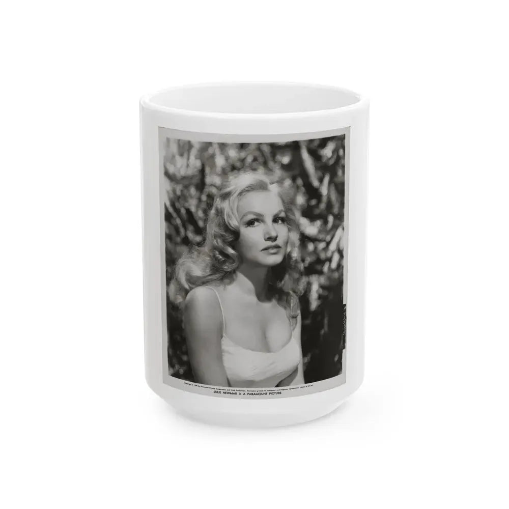 Julie Newmar #103 (Vintage Female Icon) White Coffee Mug 15oz - Go Mug Yourself