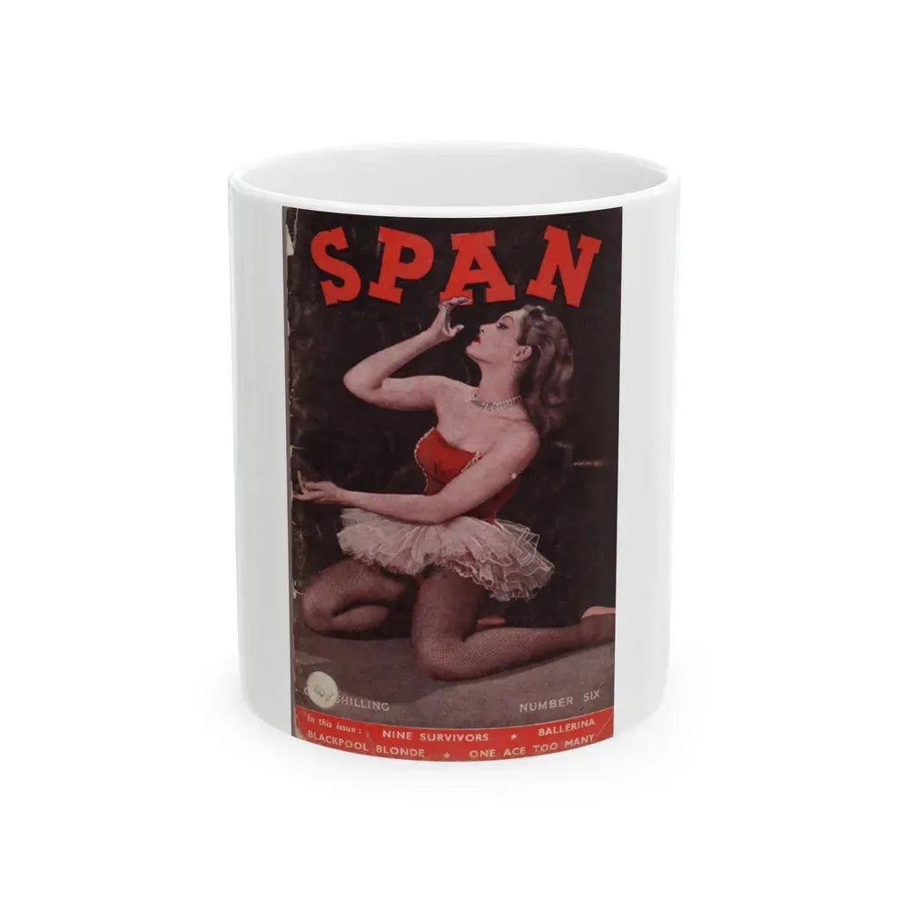Julie Newmar #143 - Mag. Cover (Vintage Female Icon) White Coffee Mug 11oz - Go Mug Yourself