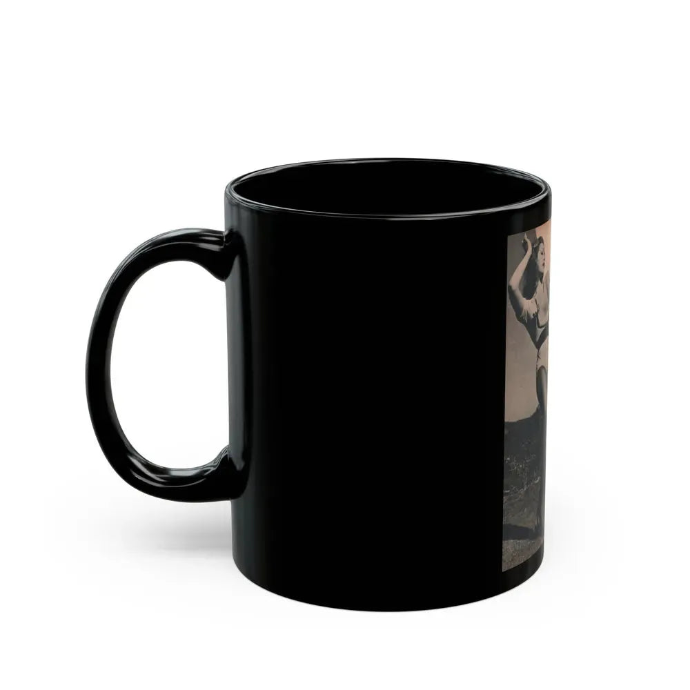 Julie Newmar #165 - Pages 14 Pages 1 of 5 with, Julie+1 Full Page B&W Photo & Article from COVER GIRLS MODELS Mag. Nov. '53 (Vintage Female Icon) Black Coffee Mug - Go Mug Yourself