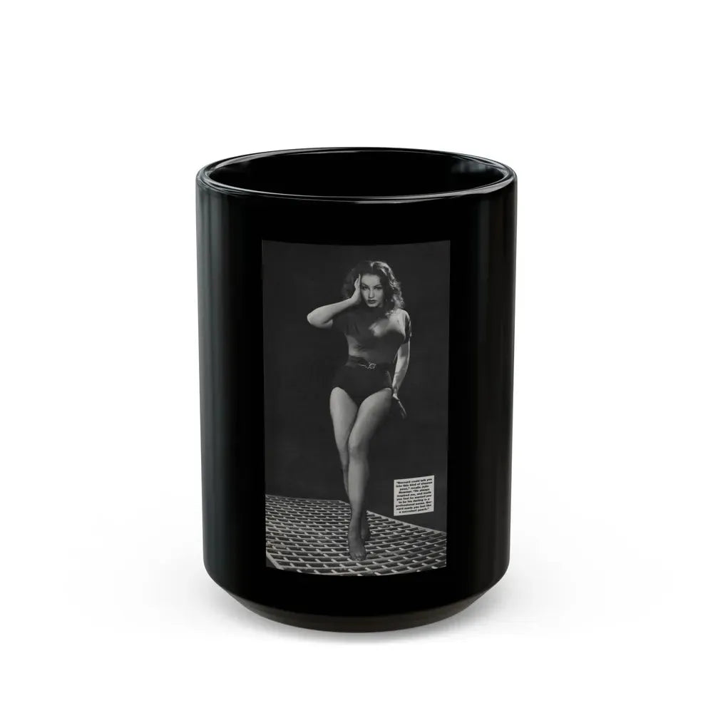 Julie Newmar #200 - Femme Fatales Mag. Aug. '98 (Vintage Female Icon) Black Coffee Mug 15oz - Go Mug Yourself