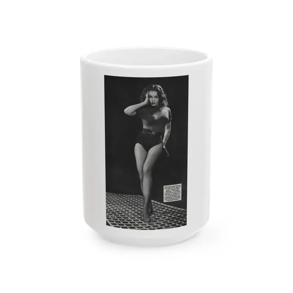 Julie Newmar #200 - Femme Fatales Mag. Aug. '98 (Vintage Female Icon) White Coffee Mug 15oz - Go Mug Yourself