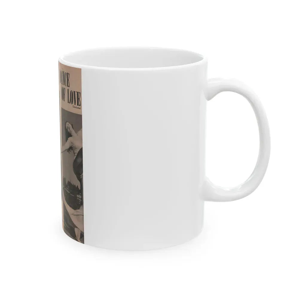 Julie Newmar #203 - Pages 16 Pages 3 of 5 with, Julie+1 Full Page B&W Photo+Partial & Headlines from COVER GIRLS MODELS Mag. Feb '54 (Vintage Female Icon) White Coffee Mug - Go Mug Yourself