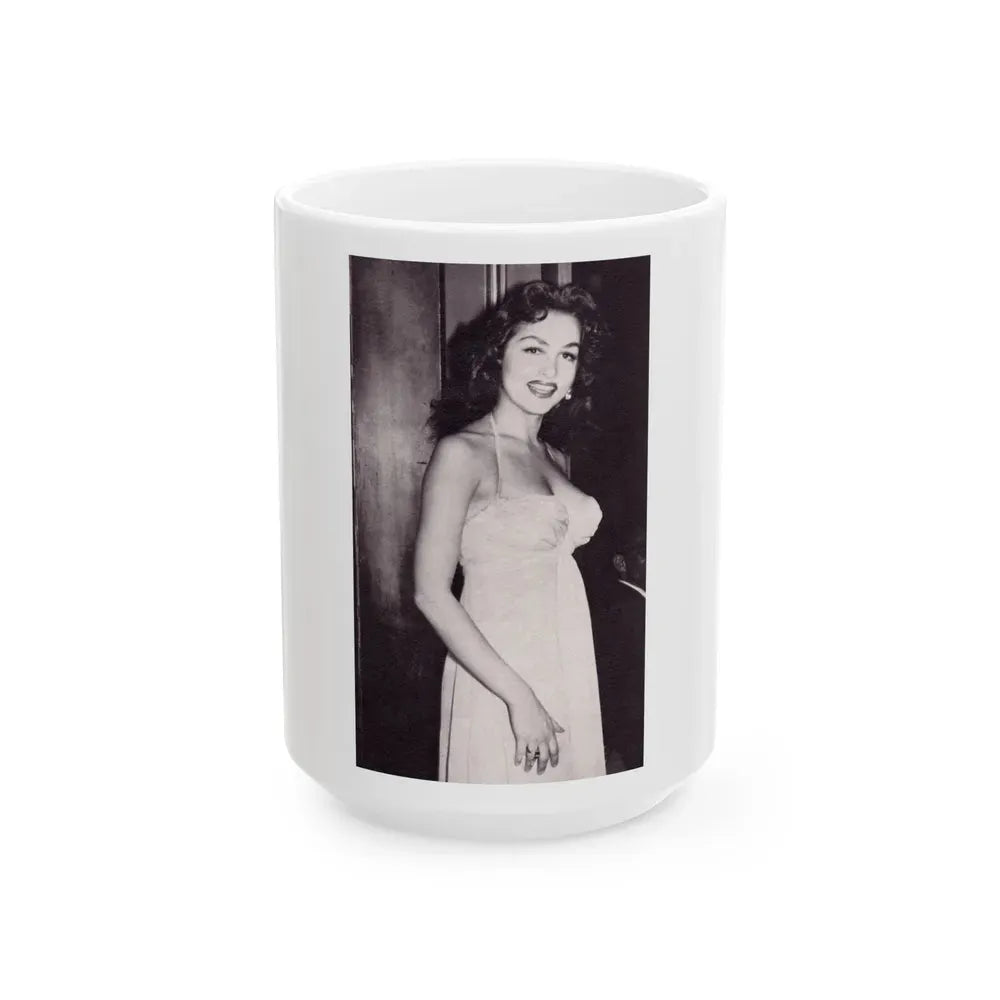 Julie Newmar #279 (Vintage Female Icon) White Coffee Mug 15oz - Go Mug Yourself