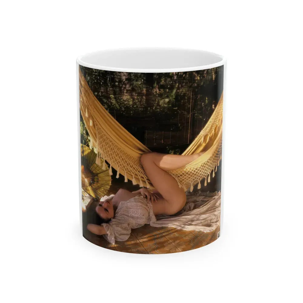 Julie Newmar #283 - Topless (Vintage Female Icon) White Coffee Mug 11oz - Go Mug Yourself
