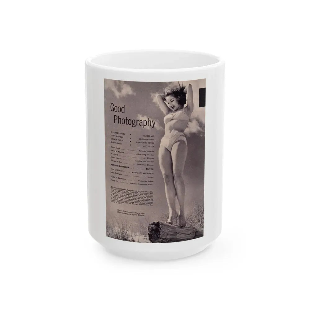 Julie Newmar #334 (Vintage Female Icon) White Coffee Mug 15oz - Go Mug Yourself