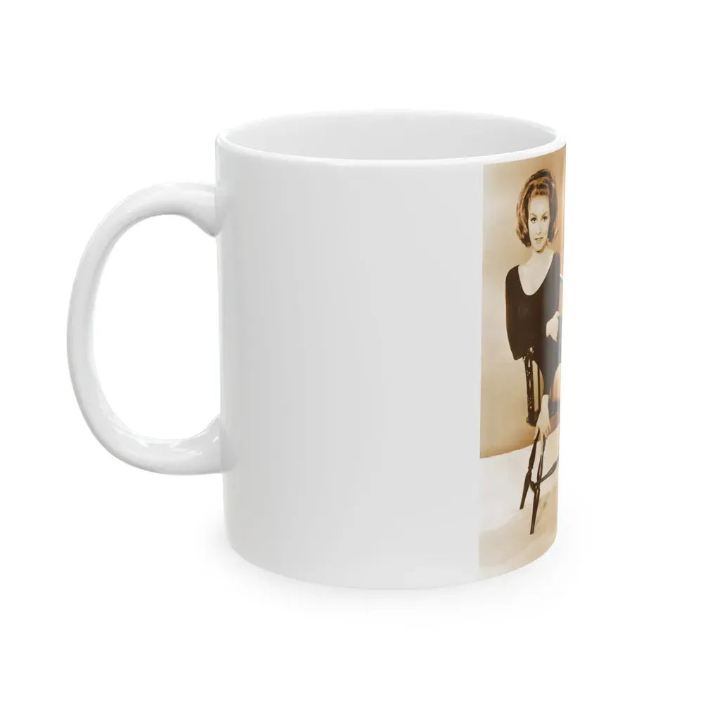 Julie Newmar #35 1 (Vintage Female Icon) White Coffee Mug - Go Mug Yourself